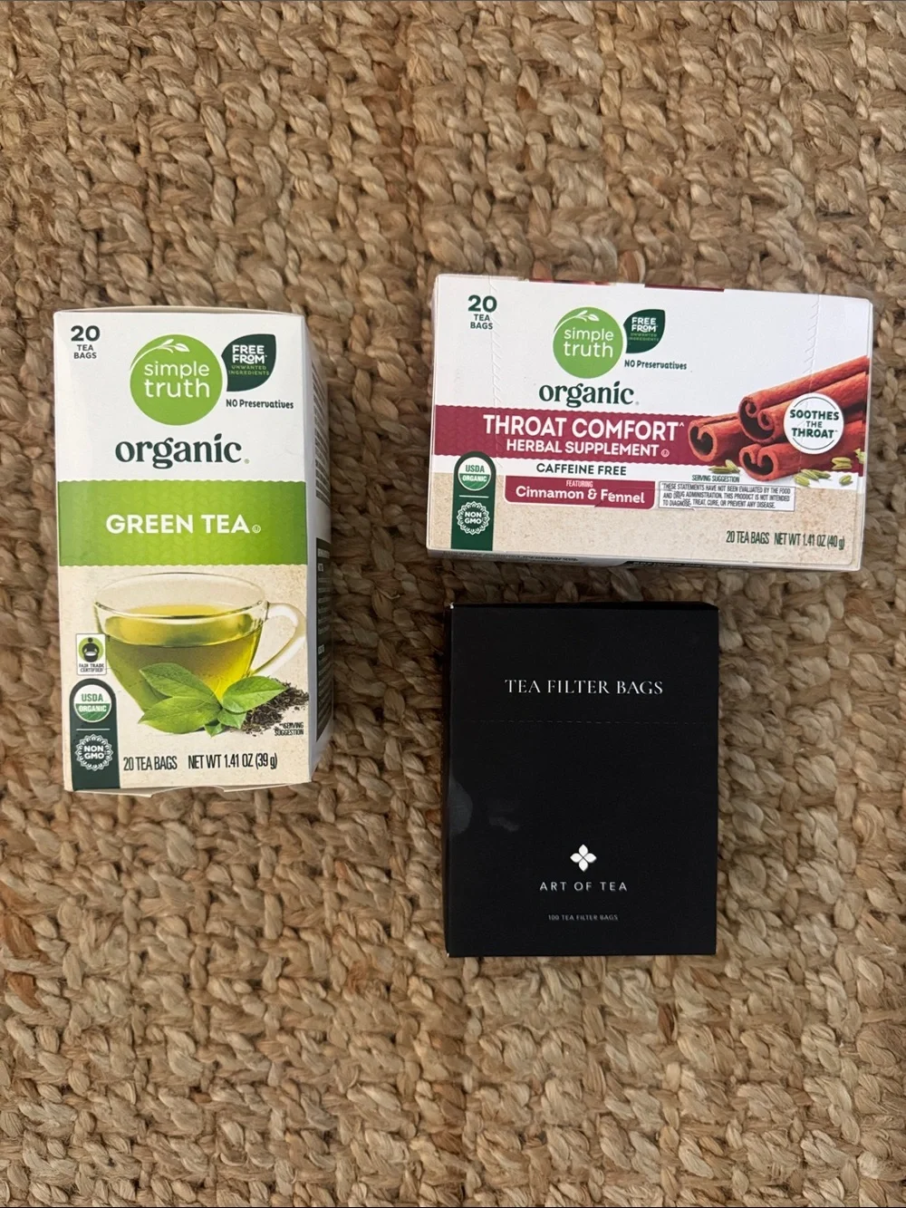 New Organic Green Tea , Throat Coat Tea , Art of Tea - Tea Filter Bags